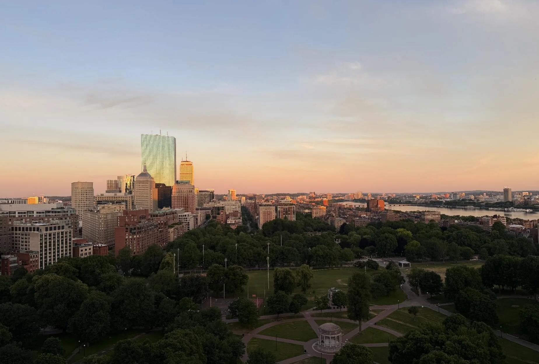Boston skyline photograph: golden hour.