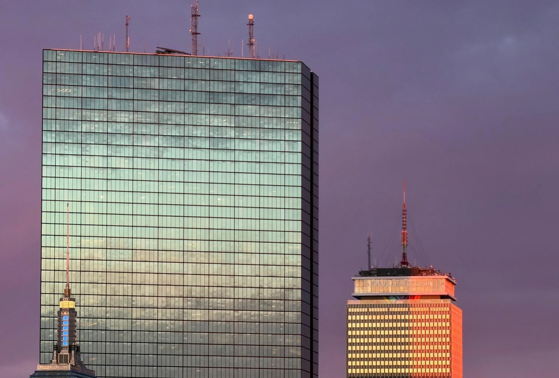 Boston skyline photograph: hancock and pru.